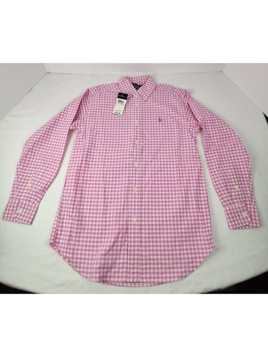 Ralph Lauren Other - NWT Ralph Lauren Pink White Classic Gingham Cotton Poplin Boys Size M (10-12)